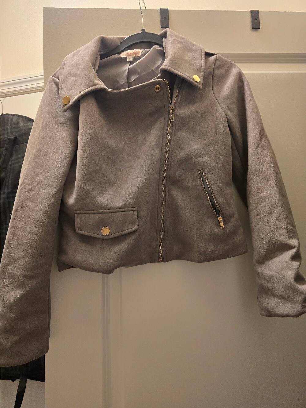 Women's Suede Jacket - Gray